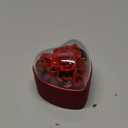 Engagement Ring Box for Proposal Promise, Eternal Flowers Rose Gifts for Valentines' Day, Heart Shaped Red Ring Box