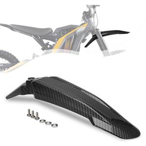 JFG RACING Front Fender for Ebike,Motorcycle Mudguard Mud Guard for Tutti ICT/Dirt Bike Surron Light Bee X and S/X160/X260 (Not Fits RST Fork) (Imitation carbon fiber)