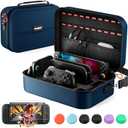COOWPS for Nintendo Switch 2 Carrying Case Bundle, with 2-Pack Screen Protector, 6Pcs Thumb Grips, 20 Game Card Slots, Portable Travel Full Protection All In One Storage Case for Switch 2 Accessories