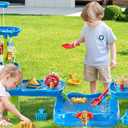 Water Table for Kids 3 4 5 6 7 Years Old - Water Playset for Toddlers 1-3 3-5, Water and Sand Play, Backyard Water Table, Summer Outdoor Beach Toys, Sensory Activity, Gifts for Boys Girls