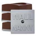 Wall Nanny Mini (4 Pack - Made in USA) Smallest Low-Profile Wall Protector for Baby Gates - Perfect in Doorways - Best Saver Cups Guard Trim & Paint for Child Dog Pet & Safety Pressure Gate (Brown)