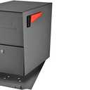 Mail Boss 7205 Package Master Curbside Locking Security Mailbox | Granite 21.5 x 12 x 16.5 inches & 7126 Surface Mount, Granite Mailbox Post