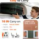 Hard Shell Suitcase With Removable Wheels, 16 Inch Carry On Luggage, 17 X 13 X 8