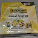 Twinings Lemon & Ginger Herbal Tea Individually Wrapped Bags, 100 Count (Pack of 1), Tangy Lemon, Spicy Ginger, Naturally Caffeine-Free, Enjoy Hot or Iced, 100 Teabags, BBD: NOV/05/2028