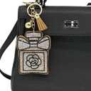 5 x Sparkling Keychains Bag Charms for Women Girls, Crystal Bling Rhinestone Key Ring Car Fob, Backpack Handbag Accessories