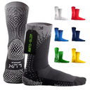 LUX Sports Thin Grip Socks for Cleat Sports - Moisture-Wicking Anti Slip Socks for Men & Women - Soccer, Football, Baseball