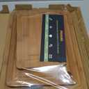 Bamboo Cutting Board for Kitchen, Knife-Friendly Wooden Cutting Boards Set 3-Piece with Juice Groove, Durable Chopping Boards for Meat, Vegetables, Fruits, Cheese  Multi-Purpose, Kitchen Gifts (Brown)