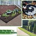 A ANLEOLIFE 60FT Plastic Landscape Edging, 2" Tall No-Dig Black Garden Border with 72 Spikes, Heavy-Duty Flexible Lawn Coil, Grass Barrier & Easy Install