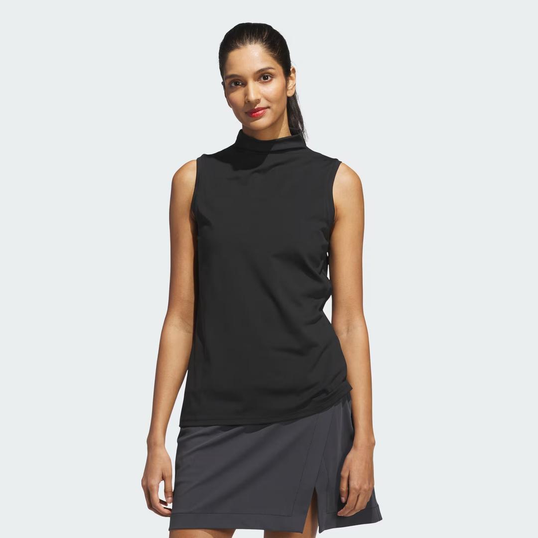 Sleeveless Mock Neck Top M, Black