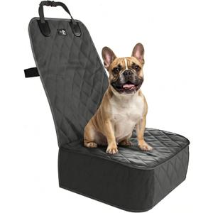 Active Pets Dog Car Seat Cover, Waterproof Front Seat Protector for SUV Truck Sedan, Pet Safety Travel Comfort System with Universal Fit, Black