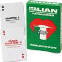 Italian Lingo Playing Cards | Travel Flashcards | Learn Italian Vocabulary in A Fun & Easy Way | 52 Essential Translations
