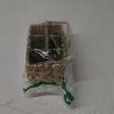 Wicker Flatware Organizer, Woven Divided Utensil Caddy, Water Hyacinth Cutlery Holder, Picnic Silverware Flatware Storage Basket Carrier with Handle for Countertop, Forks, Knives, Spoons