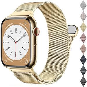 BELONGME Mesh Metal Loop Compatible with Apple Watch Band 40mm 41mm 38mm 42mm Series 11 10 9 8 7 6 5 4 3 2 1, SE 3 2 1 Women Men, Stainless Steel Strap with Magnetic Clasp for iWatch Bands