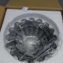 Hanging Light Grey Glass Swag Light with 14.7 Ft Plug-in Cord and On/Off Dimmer Switch, Modern Crystal Chandelier Plug in Pendant Light for Bedroom Kitchen Sink, 9.84 inches, 1-Pack