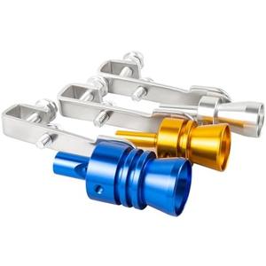 Ponpon 2Pcs Car Turbo Sound Universal Aluminum Car Turbo Whistle Muffler Pipe Whistle Car Roar Maker 2 Sizes(Random Color)