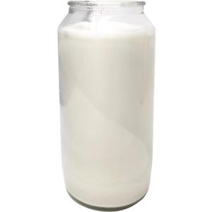 7 Day White Prayer Candle in Glass Jar- 1 Pack - Memory Candle for Religious, Memorial, Vigil and Emergency - 100% Vegetable Oil Wax
