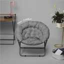 Urban Lifestyle Canvas Oversized Polycanvas Saucer Chair, Grey, 36.2 inches L x 36.2 inches W x 31.9 inches H
