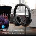 havit Active Noise Cancelling Headphones, Wireless Headphones Over Ear, Foldable Bluetooth 5.3 Over The Ear Headphone, 50H Playtime, HD Stereo Sound, Custom EQ via App for Travel, Office, Home