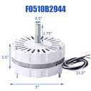 F0510B2497 White Attic Fan Replacement Motor Kit Includes F0510B2944 Power Attic Vent Fan Unit, Bridges, and Nylon Locking Nuts Compatible with Lomanco 2000 Series