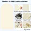 Hemmotop Beige Arch Backdrop Cover 7.2 ft, 6ft, Wedding Arch Covers Stretchy Backdrop 2 Set, Spandex 2 Sided Arched Background for Birthday, Party, Baby Shower, Decorations