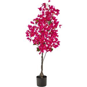 Nearly Natural 4ft. Bougainvillea Artificial Tree, Pink, 19 in. W x 9 in. D x 48 in. H