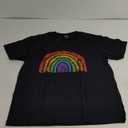 Rainbow Flag Gay Pride LGBT Awareness Ally Vintage T-Shirt, Large, Black