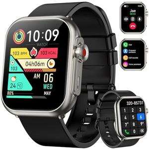 Smart Watch for Men Women, 1.85" HD Fitness Tracker (Answer/ Make Call), 1000 mAh Battery, 120+ Sport Modes, 24/ 7 Heart Rate/ Sleep Monitor Fitness Watch, IP68 Waterproof, Smartwatch for Android/ iPhone