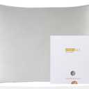 ZIMASILK 100% Pure Mulberry Silk Pillowcase for Hair and Skin Health,Soft and Smooth,Both Sides Premium Grade 6A Silk,600 Thread Count,with Hidden Zipper,1pc (Queen 20''x30'',Light Grey)