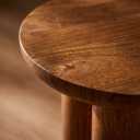 Relso Gaia Round End Table for Living Room and Farmhouse | Solid Mango Wood for Rustic Elegance | Ideal for Side Tables, Nightstands & More | Wood Side Table Round for Bedroom (Walnut), 16 inches x 16 inches x 18 inches