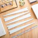 CroBlissful 20 Pcs Adjustable Shelf Brackets for Double Track System Closet Organization Heavy Duty Wire Shelf Brackets(White,14.5 Inch)