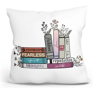 gfuhlre Pillow Covers, 18x18 Pillow Cover, Throw Pillow Covers, Music Album Gift Book Decorative Square Cushion Covers Pillowcase, Home Decorations for Couch Bed