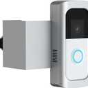 Anti-Theft Video Doorbell Camera Mount, No-Drill Bracket Holder Compatible with Video Doorbell, Not Block Doorbell Motion Sensor (Silver)