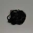 CJL HAIR Large Messy Bun Hair Piece Wavy Curly Scrunchies Synthetic Chignon Ponytail Hair Extensions Thick Updo Hairpieces for Women Off Black