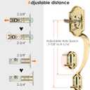 Haidms Gold Front Door Handle and Deadbolt Set, Front Door Lock Set, Gold Entry Door Locksets with Deadbolt Single Cylinder, Exterior Door Handle with Reversible Handle Lever