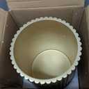 Gold Waste basket Luxury Stone bathroom Garbage Can, Modern Bathroom Office Trash Can, Resin Wastebasket, Garbage Receptacle Bin for Bathrooms, Offices, Powder Rooms, Kitchens (Gold scallop)