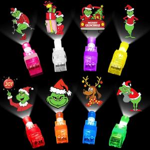 Vodoco Christmas Party Favors for Kids, 40 PCS LED Finger Lights Toys Bulk Glow in the Dark Party Favors School Prizes for Students Stocking Stuffers Goodie Bag Stuffers Christmas Gift