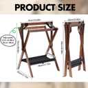 Leinuosen 1 Pack Pine Wood Saddle Rack Portable Folding Horse Saddle Stand 20" L x 17" W x 30" H Storage Pad Rack Blanket Display Holder for English Western Horse Gear Tack Organizers (Vintage Brown)