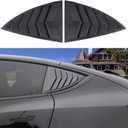 YHCDSEA for Model Y Side Window Louver Cover Sport Style for Tesla Model Y 2021 2022 2023 2024 2025 2026 Accessories (Glossy Carbon Fiber Pattern)