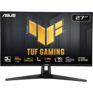 ASUS TUF Gaming 27 1440P Gaming Monitor (VG27AQM1A) - QHD (2560 x 1440), 260Hz, 1ms, Fast IPS, Extreme Low Motion Blur Sync, Freesync Premium, G-SYNC Compatible, DisplayHDR400 