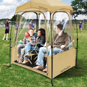 Sports Tent, Instant Weather Proof Pod, Pop Up Bubble Clear View Tent, Sports Pod with Extra Top Cover for Soccer, Football, Softball Games, and Other Outdoor Events, Baobrava, MioTsukus