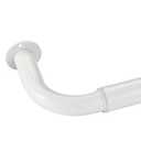 Room Darkening Curtain Rod, Wrap Around Design, Extra-Thick 1-Inch Diameter Single Drapery Rod, Extendable Metal Rod Set for the Blackout Curtains and Sheer (White, 28-48")