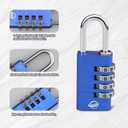 SISAV 4-Digit Aluminum Combination Padlock for Gym,School Lockers,Toolbox,Fence Gate,and Employee Locker,(Black 1pack)