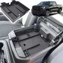 RUNROAD Center Console Organizer Tray Compatible with 2019-2022 Chevy Silverado 1500/GMC Sierra 1500 and 20-23 Silverado/Sierra 2500HD/3500HD Accessories, Full Console with Bucket Seats ONLY, Black