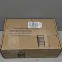 Amazon Essentials Womens Pointed-Toe Ballet Flat (13, Black Faux Leather)