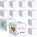 12 Pack 10" Ballot Box Raffle Boxes Elegant Large White Cardboard 10 x 10 x 10 Inch Donation Box Multipurpose Large Event Raffle, Donation, Wedding, Funeral, Birthday Favor Boxes for DIY (12)