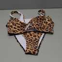 SUUKSESS Women Cutout Color Block Bikini Sets Sexy High Cut 2 Piece Bathing Suit M