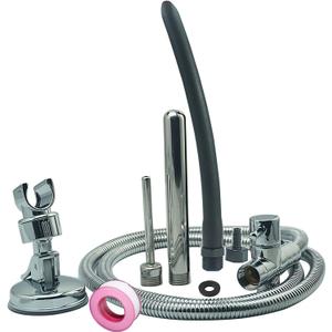 Shower Enema System with 79 Inch Hose, 3-Way Diverter, Shower Douche for Men and Women Portable Cleaner, Enema Nozzle Kit Cleaner Attachment (7 Piece Set)