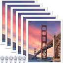 6 Sets 16x20 Picture Frame, Frames for 16 x 20 Canvas Collage Photo Poster Certificate Wall Gallery, High Transparent Horizontal Vertical White 16 by 20 Inches