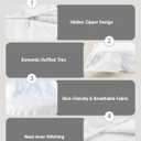 2 Pack Ruffled Gingham Pillow Covers, King Size, White, 20x36 inch