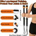 Adjustable Ropeless Battle Ropes for Home Gym for Men & Women | Portable Cordless, Variable Resistance, Quiet Exercise, Strength & Low-Impact Cardio for HIIT